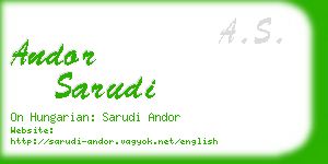 andor sarudi business card